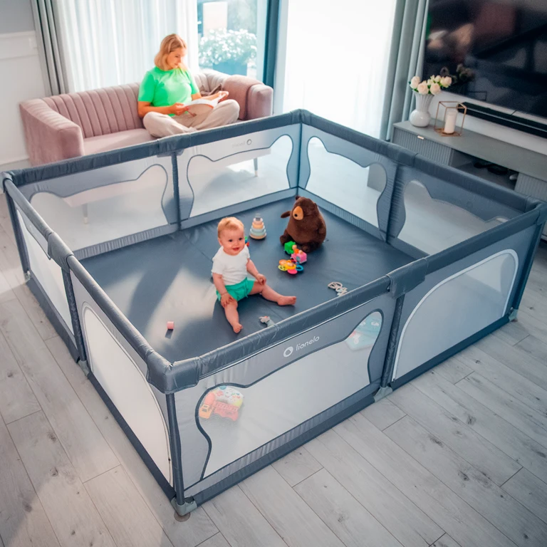 Манеж Lionelo WILLOW XL GREY CONCRETE